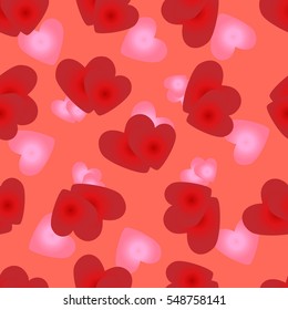 seamless pattern of loving hearts in honor of Valentine's day