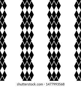 Seamless pattern. Lozenges wallpaper. Ethnic motif. Rhombuses ornament. Diamonds backdrop. Geometric background. Digital paper, textile print, web design, abstract. Vector artwork.