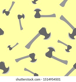 Seamless pattern with lumberjack axes for your design. Vector illustration.