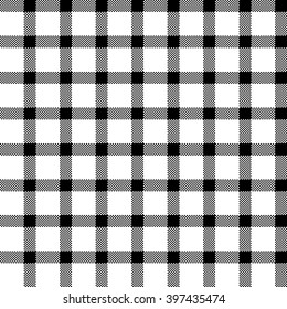 Seamless pattern Lumberjack plaid trendy hipster style. In two colors black cell on a white background.