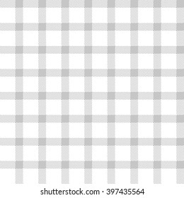 Seamless pattern Lumberjack plaid trendy hipster style. The two colors light gray cell on a white background.