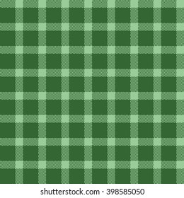 Seamless pattern Lumberjack plaid trendy hipster style. In two colors light green cell on a dark green background.