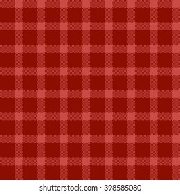 Seamless pattern Lumberjack plaid trendy hipster style. In two colors red cell on a vivid sensual aurora red background.