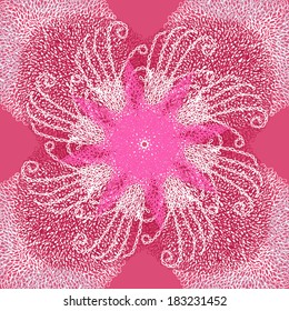 Seamless pattern of lush flowers