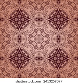 diseño impecable con decoración floral de lujo. Motivos tradicionales árabes e indios. Vector.