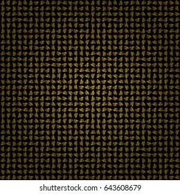 Seamless pattern with Luxury Ornament On a black Background. Vector illustration. Elegant Christmas Poster Template with Golden Elements.