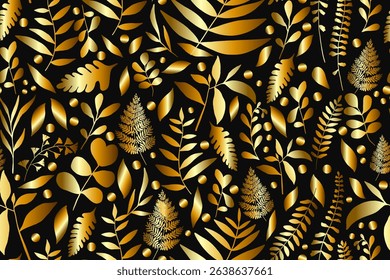 seamless pattern luxury tropical summer leaves background 