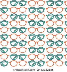 Seamless pattern lvector glasses icon flat style