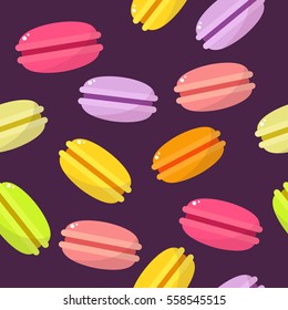 seamless pattern. macaroon. vector illustration