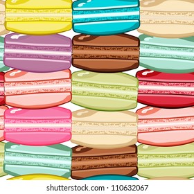 Seamless pattern with macaroons,vector