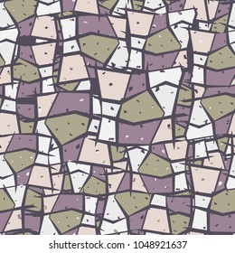 Seamless pattern made up of abstract angular elements. Fashionable stylish camouflage.