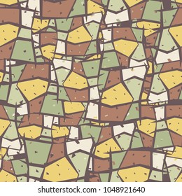 Seamless pattern made up of abstract angular elements. Fashionable stylish camouflage.