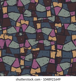 Seamless pattern made up of abstract angular elements. Fashionable stylish camouflage.