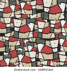 Seamless pattern made up of abstract angular elements. Fashionable stylish camouflage.