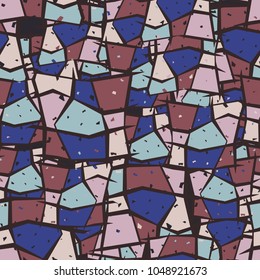 Seamless pattern made up of abstract angular elements. Fashionable stylish camouflage.