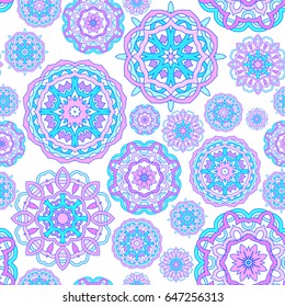 seamless pattern made from abstract circle mandalas