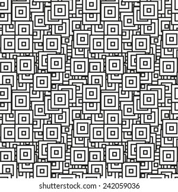 Seamless pattern made of black and white squares