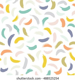 Seamless pattern made by hand with color strokes of paint. Vector, illustration