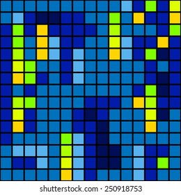 Seamless pattern made from color squares
