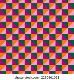 Seamless pattern made of colorful rectangles, punchy colors