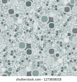 Seamless pattern made up of composite abstract shapes with translucent elements. Background consisting of fragments of translucent meshes.