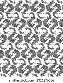 Seamless pattern made of dacian coat of arms