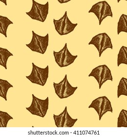 seamless pattern made from ducks trails. Vector trails of duck. Vector paw print. Animal paw. Duck paw print
