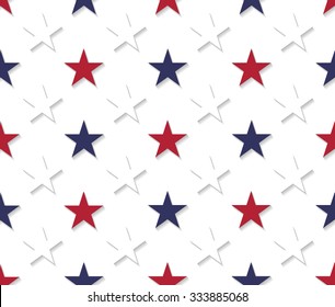 Seamless pattern made from five pointed stars