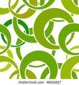 Seamless pattern made from green circles