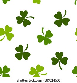 Seamless pattern made from green shamrocks
