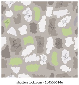 Seamless pattern made with hand drawn doodle elements. Grey abstract pattern can be used for wallpaper, pattern fills, web page background,surface textures. Vector