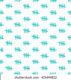 Seamless Pattern made of Hand Drawn Tally of Day Counting. With Strokes  of the Chinese Writing Brush.