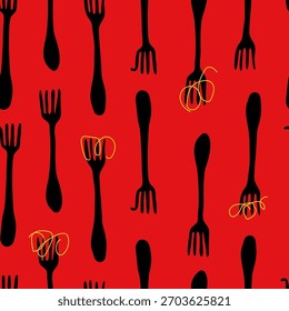 Padrão sem costura feito de escovas de dentes desenhadas à mão. Ilustração vetorial na moda.