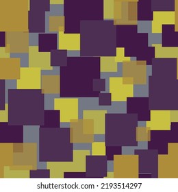 A seamless pattern made up of inaccurate multicolored rectangles arranged in random order.  Trendy graphic design for out clothes test equipment, interior, wallpaper shape multicolor paint blue sky.