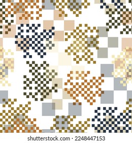 A seamless pattern made up of inaccurate multicolored rectangles arranged in random order.  Watercolor hand drawn illustration sketch