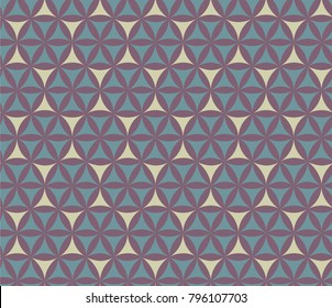 seamless pattern made of interacting circles forming repeated wheels