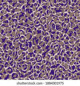 Seamless pattern made of leopard spots skin texture. African animal fur background. Spotted ornament. Vintage style. Good for wrapping, banner, fashion, textile and fabric.