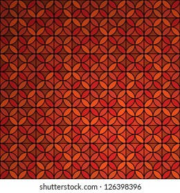 Seamless pattern made from orange and red pieces