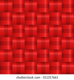 Seamless pattern made from red ribbons