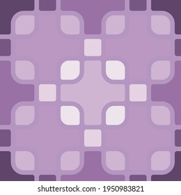 Seamless pattern made up of rounded squares. Shades of purple, lilac.
