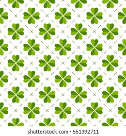 Seamless pattern made from shamrocks