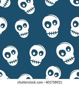Seamless pattern made of skulls.
