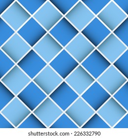 Seamless pattern made from squares with color gradient