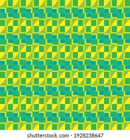 Seamless pattern made from squares and semicircles. Vector illustration. 