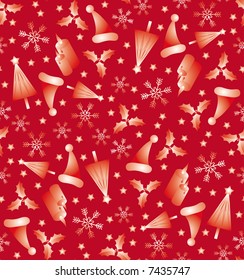 seamless pattern made of various christmas related objects. Select all the art and drop it into your swatches palette to create an Adobe Illustrator pattern.