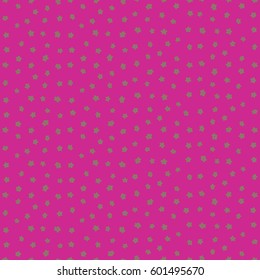 Seamless pattern in magenta, gray and beige colors with cute ditsy flowers. Cute vector floral pattern in the small flower.