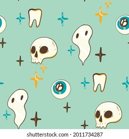 Seamless Pattern with Magic Elements
