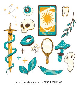 Seamless Pattern with Magic Elements
