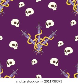 Seamless Pattern with Magic Elements
