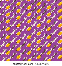 seamless pattern with magic halloween broom, witch broom isolated on violet background. hand drawn vector. doodle halloween. modern scribble for wallpaper, cover, backdrop, wrapping paper and gift